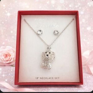 Always Sparkle Gold Dog Pendant Necklace